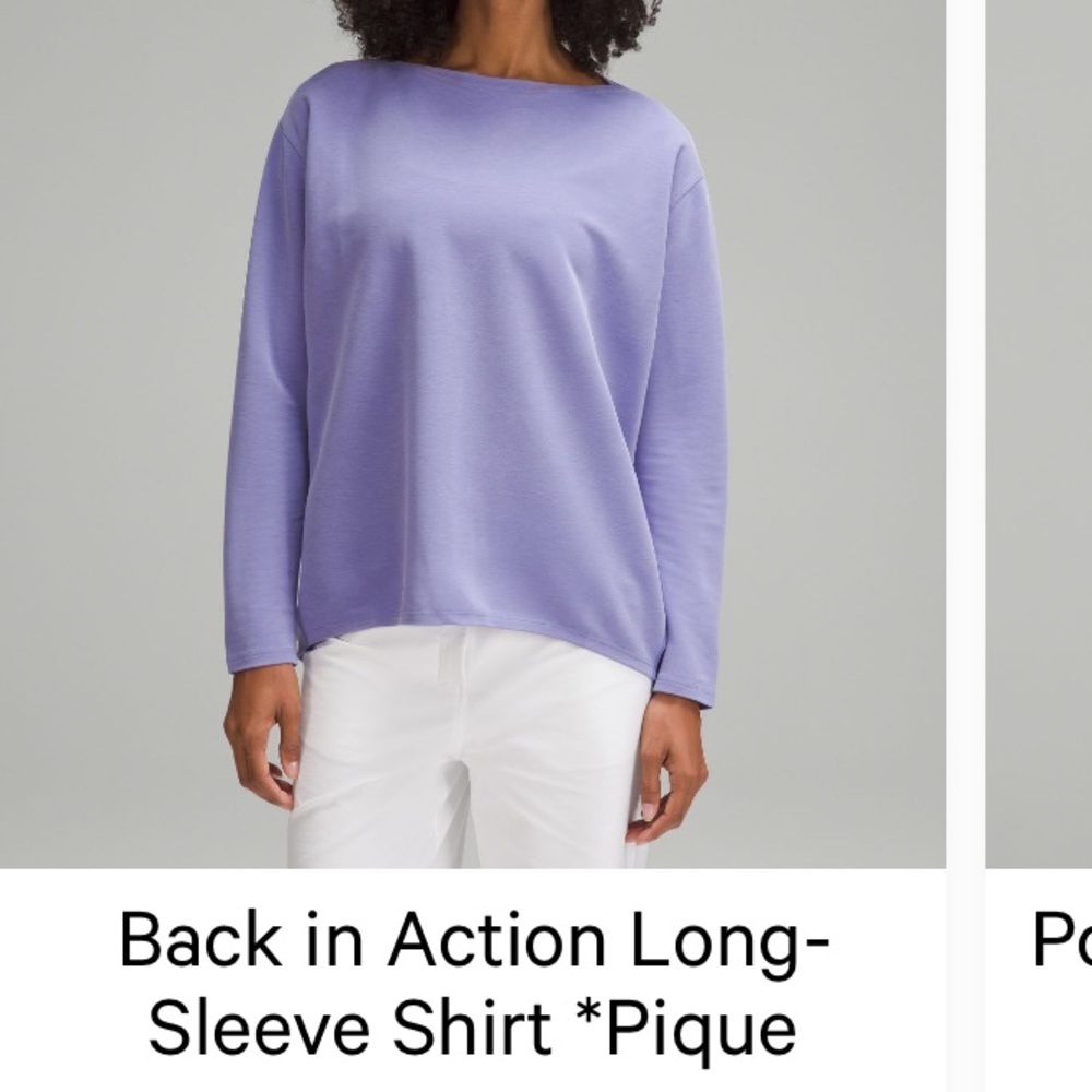 Lululemon Back In Action Long Sleeve Shirt